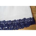 Moon River  Babydoll Halter Neck Blouse Top White Blue Size XS Photo 3