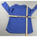 Talbots Tunic Blue Portrait Neckline Back Button Up Long Sleeves Top Sz L Photo 5