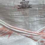 Pink and White Boxy Tie Front T Photo 1