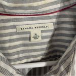 Banana Republic  Gray Button Down Shirt with Ruffled Notched Collar Photo 2