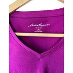 Eddie Bauer  Royal Blue & Magenta V-Neck Short Sleeve T-Shirts Tops Size XS Photo 3