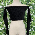 Popular 21 Velvet Off The Shoulder Crop Top Photo 0
