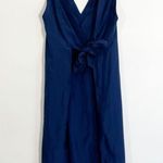 Free People NWT  Mumbai Nights Navy Blue 100% Silk Sleeveless Midi Dress XS Photo 1