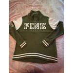 Victoria's Secret Victoria Secret Pink Olive Green 1/4 zip Pull over sweater Jacket Size XS Photo 11