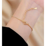 Boutique Bead Ball‎ Bracelet | Yellow Gold Plated Sterling Silver Photo 4