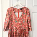 Dolly and Dotty Unique Vintage Red Billie Dinosaur Volcano Flared Midi Dress 10 Orange Photo 2