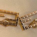 Fendi Baguette Metal Oro Stud Earring Photo 0