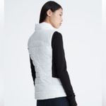 Calvin Klein White & Black Sleeveless Zip Up Puffer Quilted Mixed Media Vest XL Photo 2