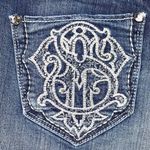 Paisley Sky Womens Denim Blue Jeans Pants Jeweled Straight Leg Size 4 EUC Photo 10