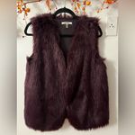 DKNYC Faux Fur Vest in Deep Purple Photo 4