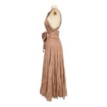 NEW Erika Pena Selma Sleeveless V neck Convertible Maxi Dress Size M/L Tan Photo 6