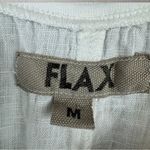 Flax  JEANNE ENGELHART Linen Cinch Waist Sleeveless‎ Midi Dress Lagenlook Sz M Photo 1