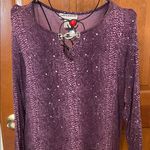 Cathy Daniels 💖💖💖BOGOHO 💖💖💖Sparkling Purple Blouse-Medium Photo 1
