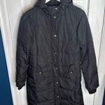 J.Crew Long Down-filled Black Puffer Coat Jacket with Gold Hardware Size XS Photo 0