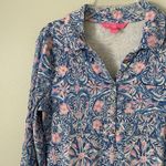 Lilly Pulitzer  Size S Reema 3/4 Sleeve Blue Printed Polo Dress Knee Length Photo 1