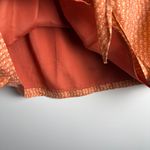Sundance  Floral Skirt 100% Silk Tie Front Burnt Orange Sz S Hippie Boho Cottage Photo 5