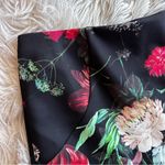 EXPRESS red floral ruffle hem mini skirt Photo 3