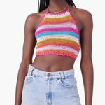 Xirena Sweater Crocheted Striped Multi Photo 0