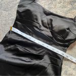 Cache  Y2K Vintage Black Stretch Satin Bodycon Halter Mini Cocktail Dress Size 6 Photo 6