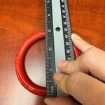 Vintage Red Carved Cinnabar Bangle Bracelet Floral Pattern Openwork Photo 3