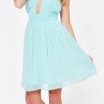 Lulus Baby Blue Chiffon Dress Photo 0