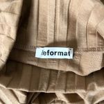 Reformation Libra Knit Mini Dress Tan Lightweight Ribbed Jersey Size Large Photo 4