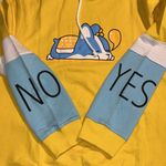 WDEEMAH large pullover hooded sweatshirt sleeping dreaming pup yes no sleeves Blue Photo 4