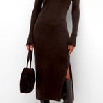 frame denim FRAME cashmere cut out midi dress in brown Photo 0