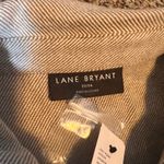 Lane Bryant ‎ Shirt Jacket Herringbone Button Front Pockets Neutral Size 22/24 Photo 2