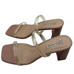 Steve Madden Size 8 High Heel Sandals Beige With Clear Straps Photo 0
