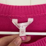 No Boundaries NWT |  junior’s novelty hot‎ pink skull loose hem crewneck sweater Photo 5