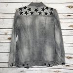 LuLaRoe  Jaxon Denim Jacket Grey Black Stars XS Photo 1