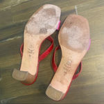 Brighton  Red Terry Croc Embossed Leather Square Toe Sandals 90's Y2K Cherry Photo 6