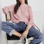 Free People She’s a Keeper Vented-Hem Slouchy Tunic Sweater Pink NWT Size XS Photo 0