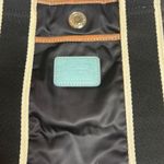 Coach  Hampton Black Nylon Leather Trim Tote Mini Bag Purse Photo 3