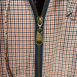 Roxy  Navy Blue Orange Plaid Hooded Jacket Size Medium Photo 3