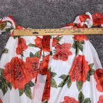 Peach Love  California Women Shirt Top Blouse Pullover Cold Shoulder Floral Print Photo 3