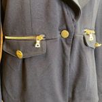 Boston Proper  Black with Gold Zipper Accents Blazer Jacket Size 10 Photo 2