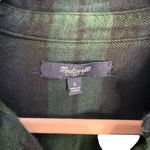 Madewell  Oversized Boyshirt Dark Plaid Flannel Button Down Shirt Photo 2