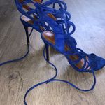 Shoe Republic LA Royal Blue Lace Up Heels  Photo 1