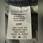Judy Blue   Mid Rise Tummy Control Top Wide Leg
Crop Jeans with Raw Hem size 16W Photo 10