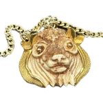 La Razza Bull Taurus The Bull Pendant Necklace 44" Gold Photo 3