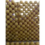 Yellow Hand Beaded Clutch Retro Faceted Bead Zip Pouch Evening Bag EUC Photo 9