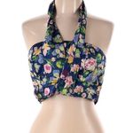 AMUR Womens nelly Bustier Floral Crop Top Halter Top Blue Size XL Photo 15