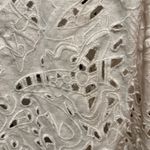 Theory Brizabela White Linen Cotton Blend Eyelet Blouse Top - Size Small Photo 3