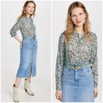 Isabel Marant đź’• ETOILEđź’• Maria Blouse ~ Almondgreen Floral Print 34 Photo 1