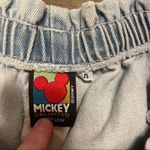 Disney Vintage Mickey Mouse High Rise Light Wash Mom Shorts Size 14 Photo 5