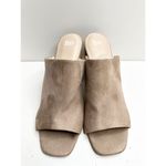 BP Mules Womens Size 10 Tan Slip On Open Toe Block Heel Fabric Upper Photo 1