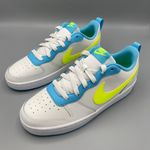 Nike Court Borough Low 2 GS /6.5Y 'White Baltic Blue Volt' Women's Size 8 Photo 2