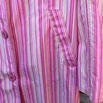 L.L.Bean bright pink striped 100% cotton jacket . Pink Size M Photo 2